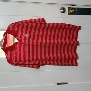Nike Golf Mens Polo Shirt OHIO STATE Red White Striped Sz XXL GUC *** READ***